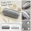 Tragbare Polka-Dot-Federtasche Kleine Schüler-Schreibwarentasche Kompakte Make-up-Organizer-Tasche für Mädchen mit Reißverschluss