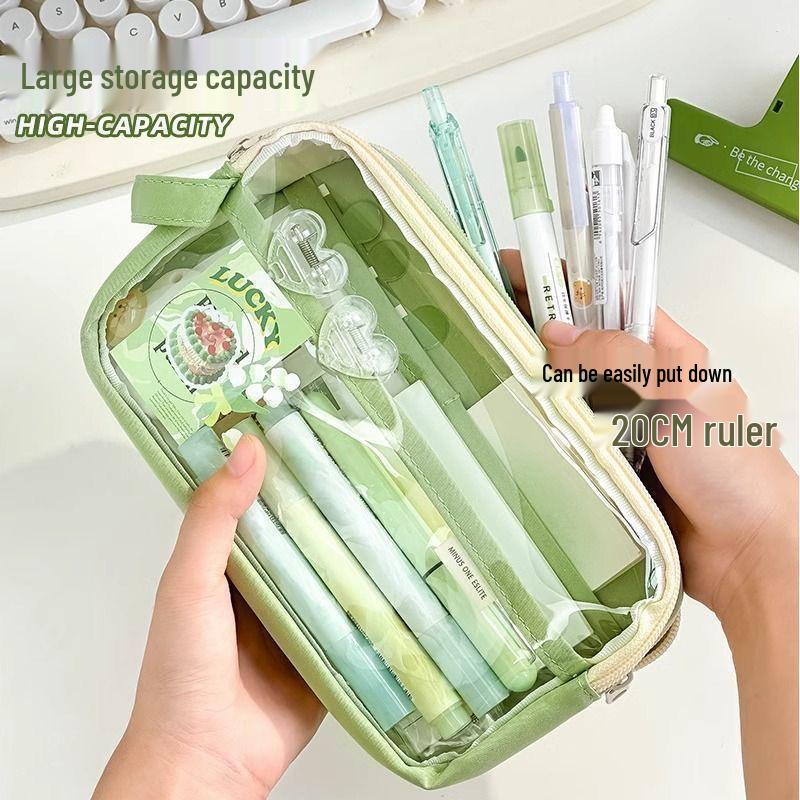 2024 Clear Ita Bag Pencil Case: High-End Korean Stationery Box for Girls