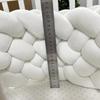 White Knotted Braid Crib Bumper Pillow for Kids