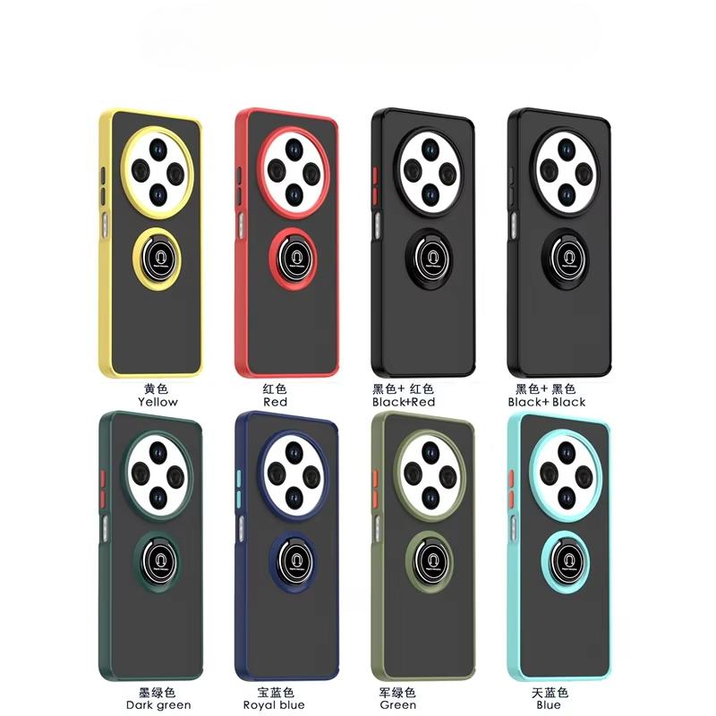 Armor Matte Case For Xiaomi Redmi 14C 4G Poco C75 Cover Ring Magnetic Holder Stand Shockproof Coque Fundas