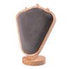 Elegant Goat Horn Shaped Jewelry Holder Rubberwood Crafted Jewelry Stand with Unique Goat Horn Layers for Jewelry Stores