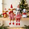 Tischdisplay-Puppe, Weihnachts-Plüschmaus-Puppe, Stofftier-Spielzeug mit Weihnachtsmannmütze, Weiches Sammlerstück, Niedliches Ornament für Weihnachts-Heimregal-Dekoration