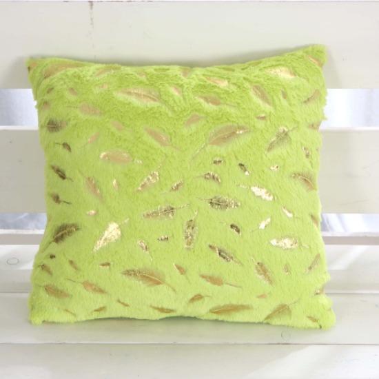 Hot Stamping Plush Leaf Series Pillow Pillow Case Pillow Bed Bedside Pillow