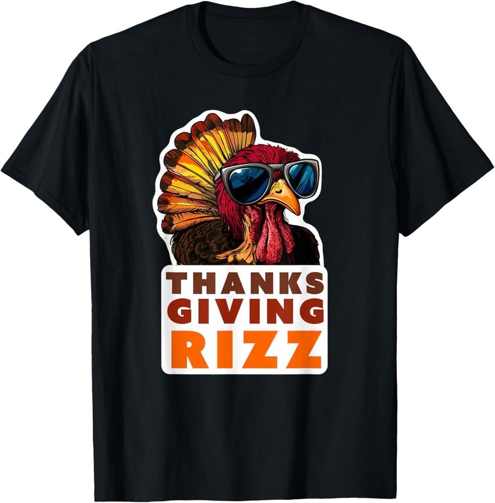 Funny Thanksgiving Rizz Cool Turkey Kid Skibidi Awesome Fun T-Shirt Unisex T-Shirt XXL