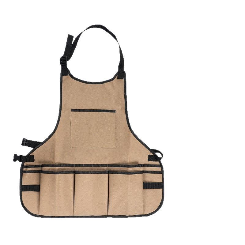 Multi-Pocket Garden Tool Storage Apron Large Capacity Wear-resistant Gardening Work Apron with Tool Pockets