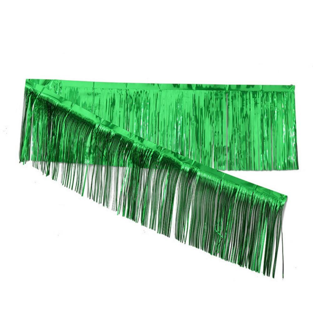 30*200cm Tassels Fringes Banner Shiny Rain Silk Curtain New Garland Curtain  For Wedding Birthday