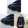 Designer Bowknot Denim Shirt With 3d Pattern And Lantern Sleeves For Spring Casual Wear