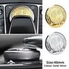 SUK3 1pcs 48mm Car Central Control Multimedia Button Cover Sticker For Mercedes Benz AMG class W205 W203 GLC GLK W206 W220 A180 W211
