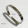 Neues Design Goldfarbe Zirkon und Kreuzmutter Nagelarmband & Armreif für Frau Edelstahl Schraube Marke Schmuck Dropshipping