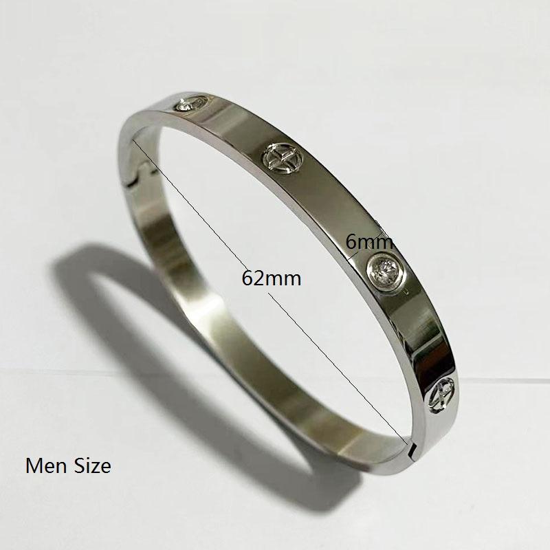Neues Design Goldfarbe Zirkon und Kreuzmutter Nagelarmband & Armreif für Frau Edelstahl Schraube Marke Schmuck Dropshipping
