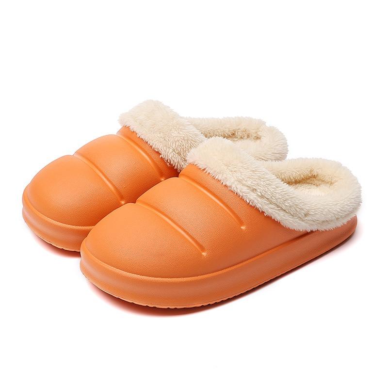 New autumn and winter couple EVA waterproof cotton slippers home thickened warm non-slip deodorant cotton slippers
