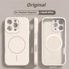 Magnetic Original Liquid Silicone Phone Case For iPhone 15 14 16 Plus 12 13 16 17 Pro Max Funda For Magsafe Protector Soft Cover