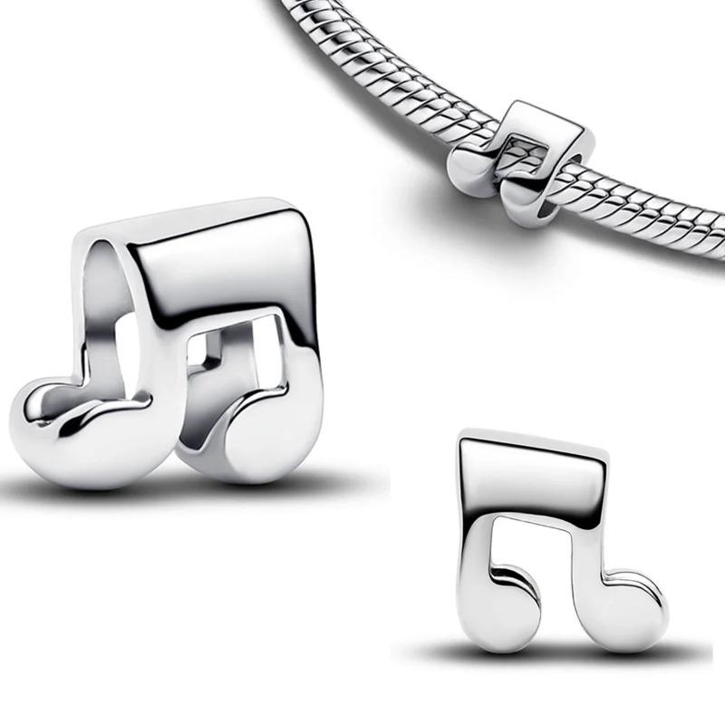 925 Silver Music Instrument Charms Piano Headphone Trumpet Violin Pendant Beads DIY Bracelet Necklace Gift for Her