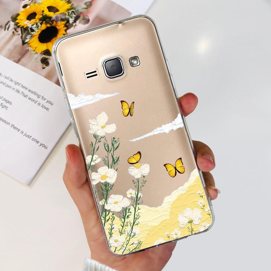 For Samsung J1 2016 Case SM-J120F Cover Fashion Marble Flower Soft Silicone Phone Cover For Samsung J1 Mini J105F J 1 2016 Funda