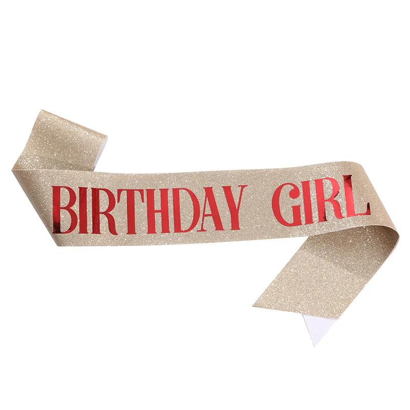 Happy Birthday Queen Girl Satin Sash 21 30 50 Birthday Sash Party Supplies Birthday Decoration Wedding Anniversary Decors