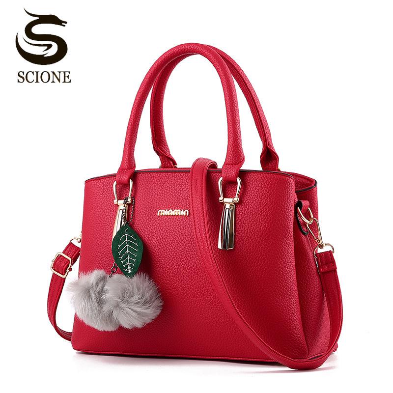 

SCIONE Модная повседневная женская сумка 31cm*13cm*21cm красный