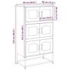 VidaXL Highboard White 68x39x123 Cm Steel, Cabinet, Storage Cabinet, Highboard, Sideboard, Tall Cabinet, 853355.