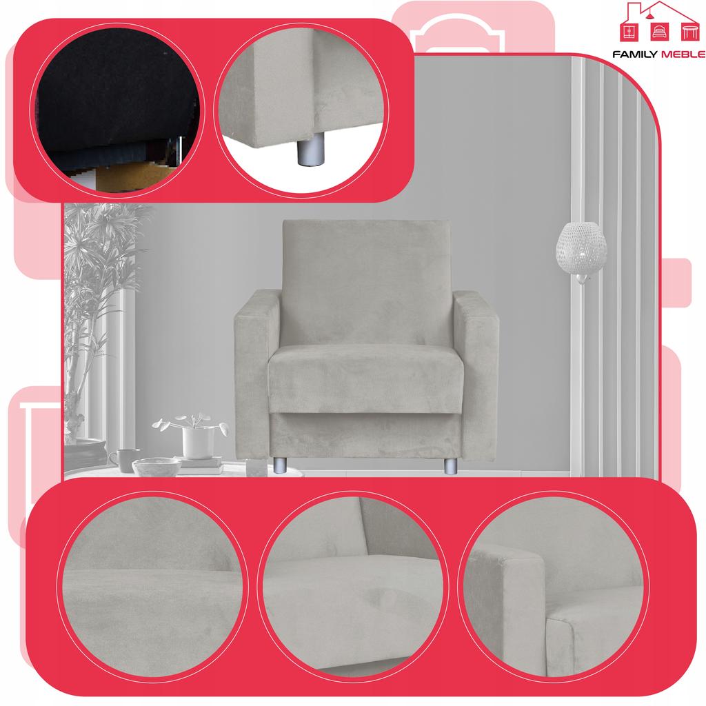 Alicja Reclining Armchair with Sleeping Footrest and Storage Family Meble