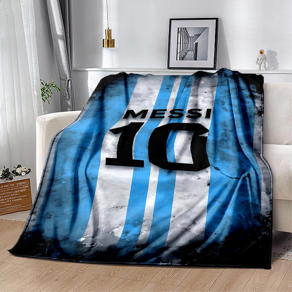 Messi's Legacy In Soccer Flannel Blanket-Soft and Suitable for Sofas,Beds,Offices,Travel,All Seasons,Great Gift for Holidays and Birthdays.