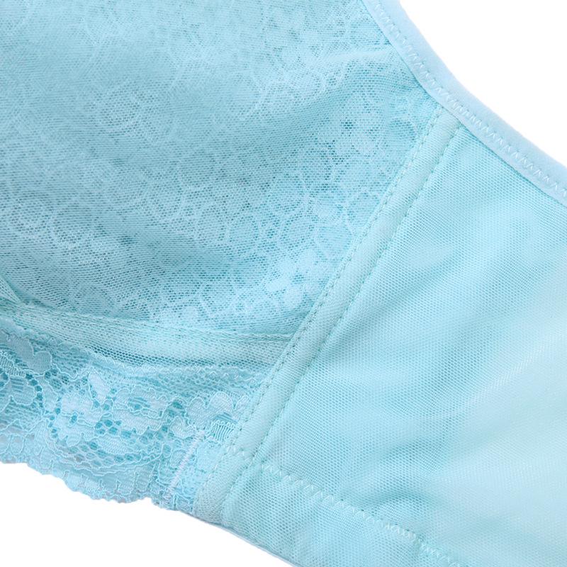 Lace Wire-Free Breathable Breast Cover Bra with Insertable Pads - Style 8801