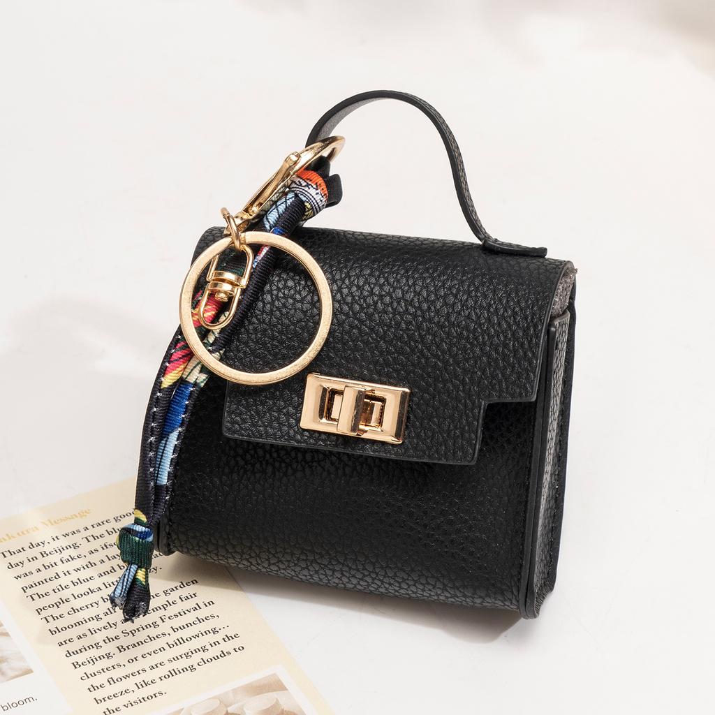 Mini wallet light luxury bag pendant mini platinum bag cute creative car key chain charm lipstick headphone case