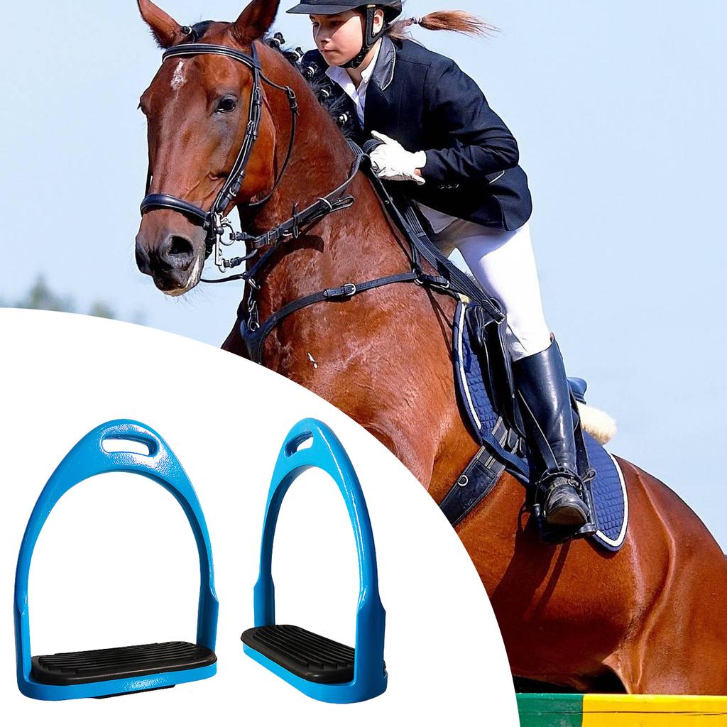 2Pcs/set Horse Riding Flex Horse Stirrups Professional Safety Horse Riding Stirrup for Horse Saddle Antiskid Horse Pedal