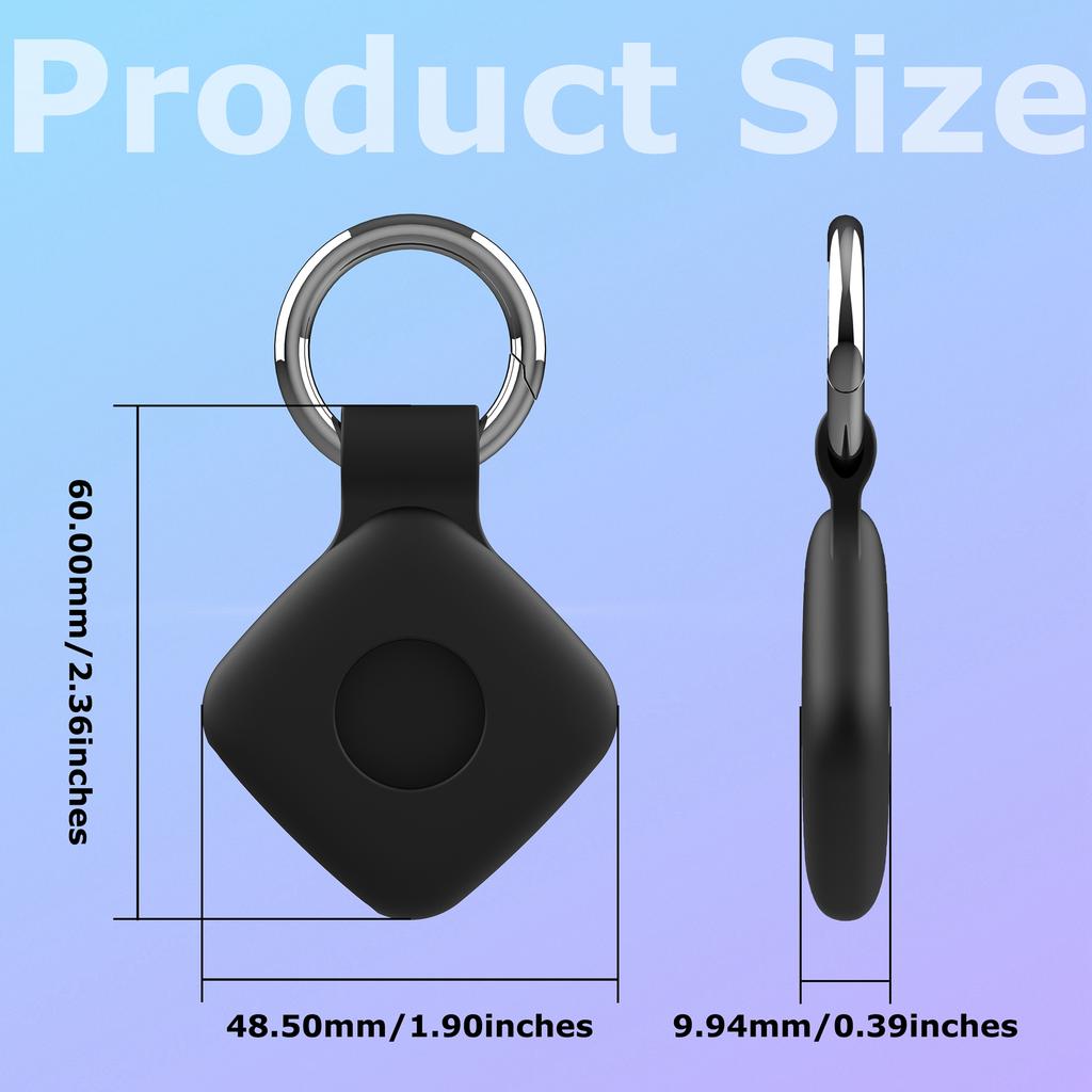 For Tile Mate (2024)/(2022) Bluetooth-compatible Tracker Silicone Case Anti Drop Protective Cover With Keychain