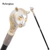 Yellow Resin Leopard Head Walking Cane Fashion Cane Decorative Cane Halloween for Cosplay Parties, for Cosplay & Party 92cm