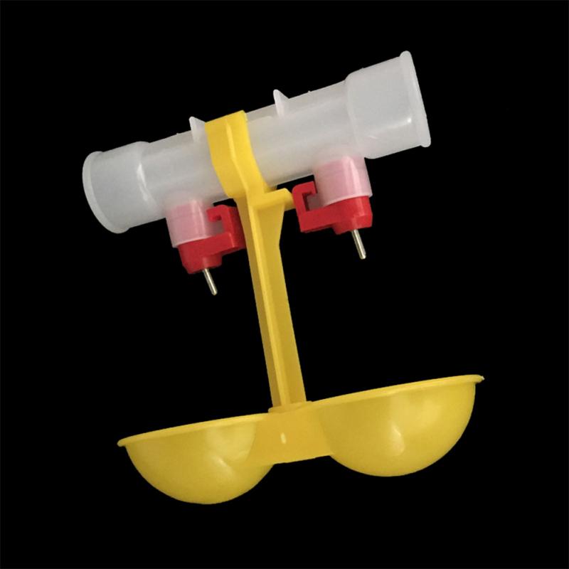 Automatyczny Dozownik Wody Poidło z Podwójnym Smoczkiem Karmnik dla Kur Sprzęt Rolniczy Artykuły do Picia