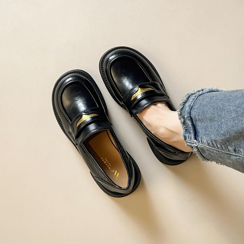 Retro Thick-soled and Elegant Loafers for Women's Feet, Soft-soled and High-end Shoes