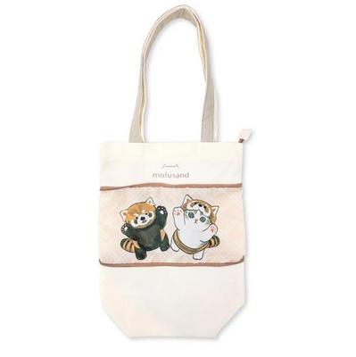 Mofusand Stretchable Tote Bag S Size ( Beige ) Japan NEW