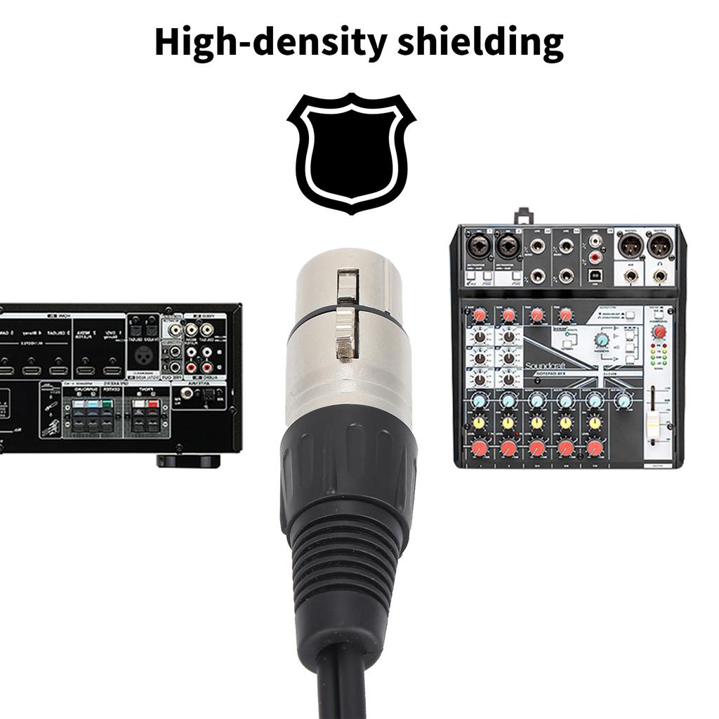 Splitter 1 XLR Female Plug to 2 Male Plugs Cable for Home Theater and Professional Equipment