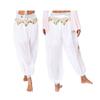 Women's Belly Dance Harem Pants Shiny Sequin Tassel Trouser Arabic Performance Loose Pants