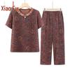 Mid-Aged Women's Summer Thin T-Shirt Set