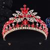 DIEZI Vintage Barock Rosa Lila AB Kristall Opal Tiara für Damen Party Luxus Braut Brautkrone Haaraccessoires Schmuck