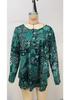 Elegant Plus Size Paisley V-Neck Button Top for Women