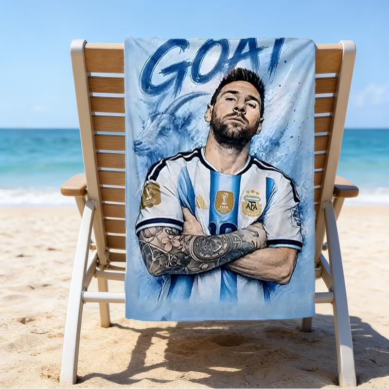 Asciugamano da Spiaggia Capra Argentina Leggenda Mei-ssi - Microfibra Morbida e Assorbente, Leggero, Ideale per la Spiaggia, Feste, Viaggi, Campeggio regali per fan