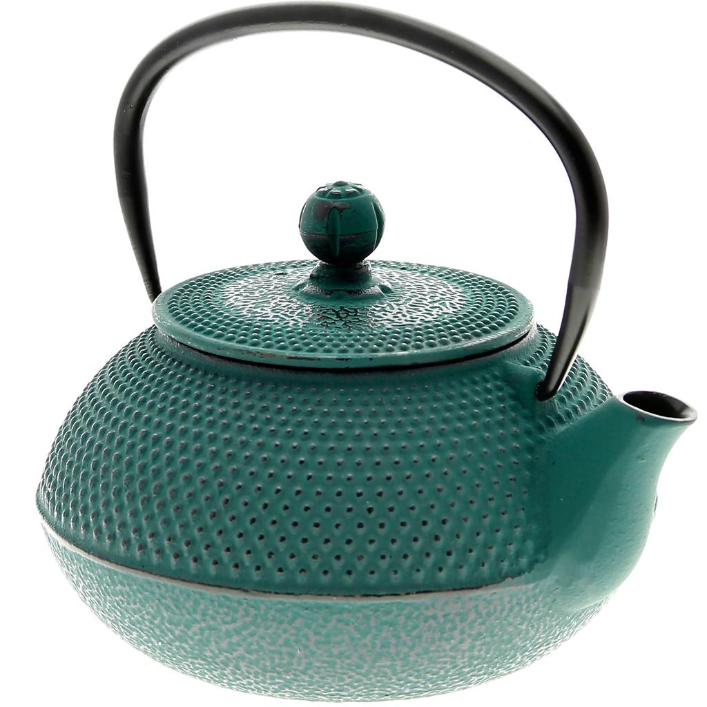 0.8L CAST IRON KETTLE 2x CUPS TEAPOT WITH HERB STRAINER