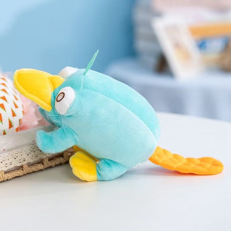 Kawaii's new Terry Blue platypus 29cm plush toy figurine, cartoon anime cute decoration, children's birthday gift doll