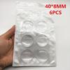1/6 Pcs Maniglia Della Porta Paraurti Tappo Protettivo Protezione Della Parete In Silicone Trasparente Antiscivolo Autoadesiva Rotonda Fermacorda E Ganci Silenziatore