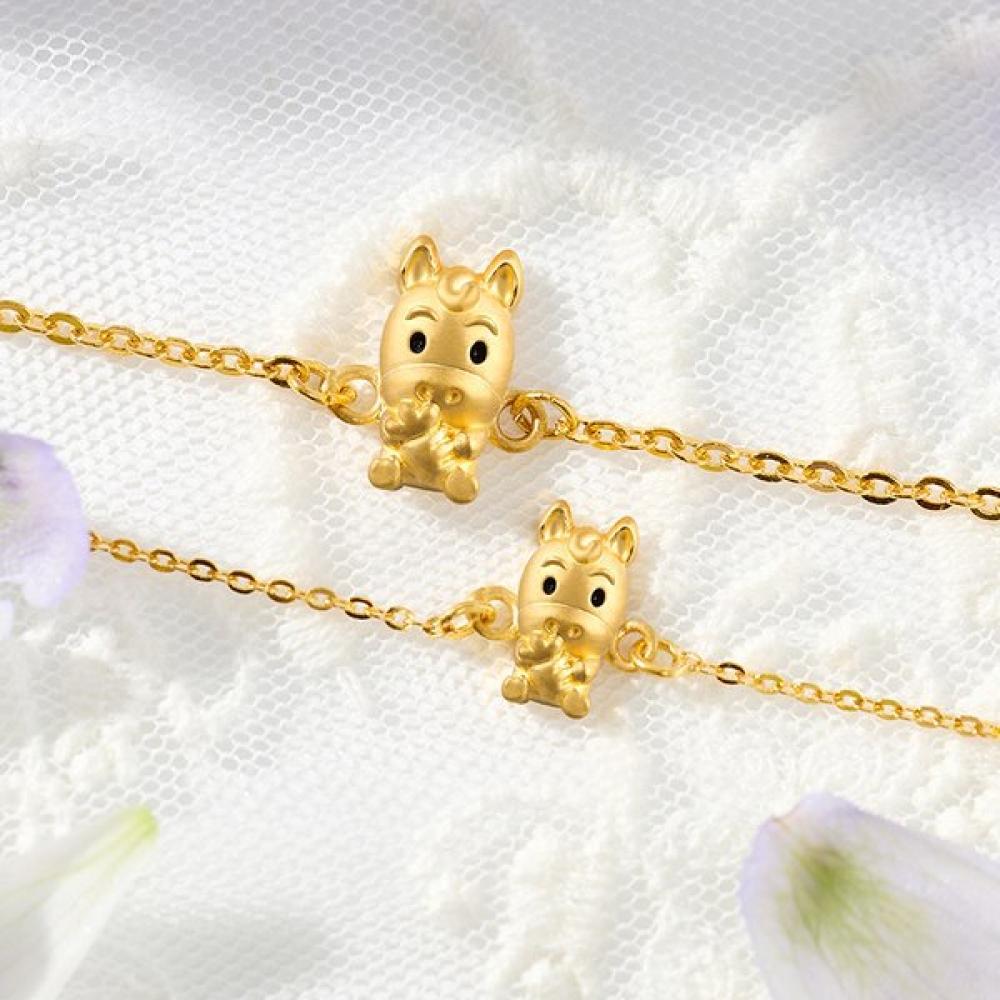 Porti 24k Gold 1.875g Horse Carrot Chain Bracelet