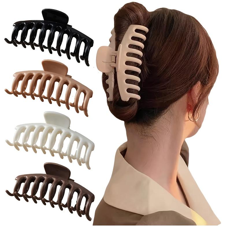 4PCS soft hairpin shark clip hairpin soft anti-collision protection rear head clip hair anti-drop durable grab clip