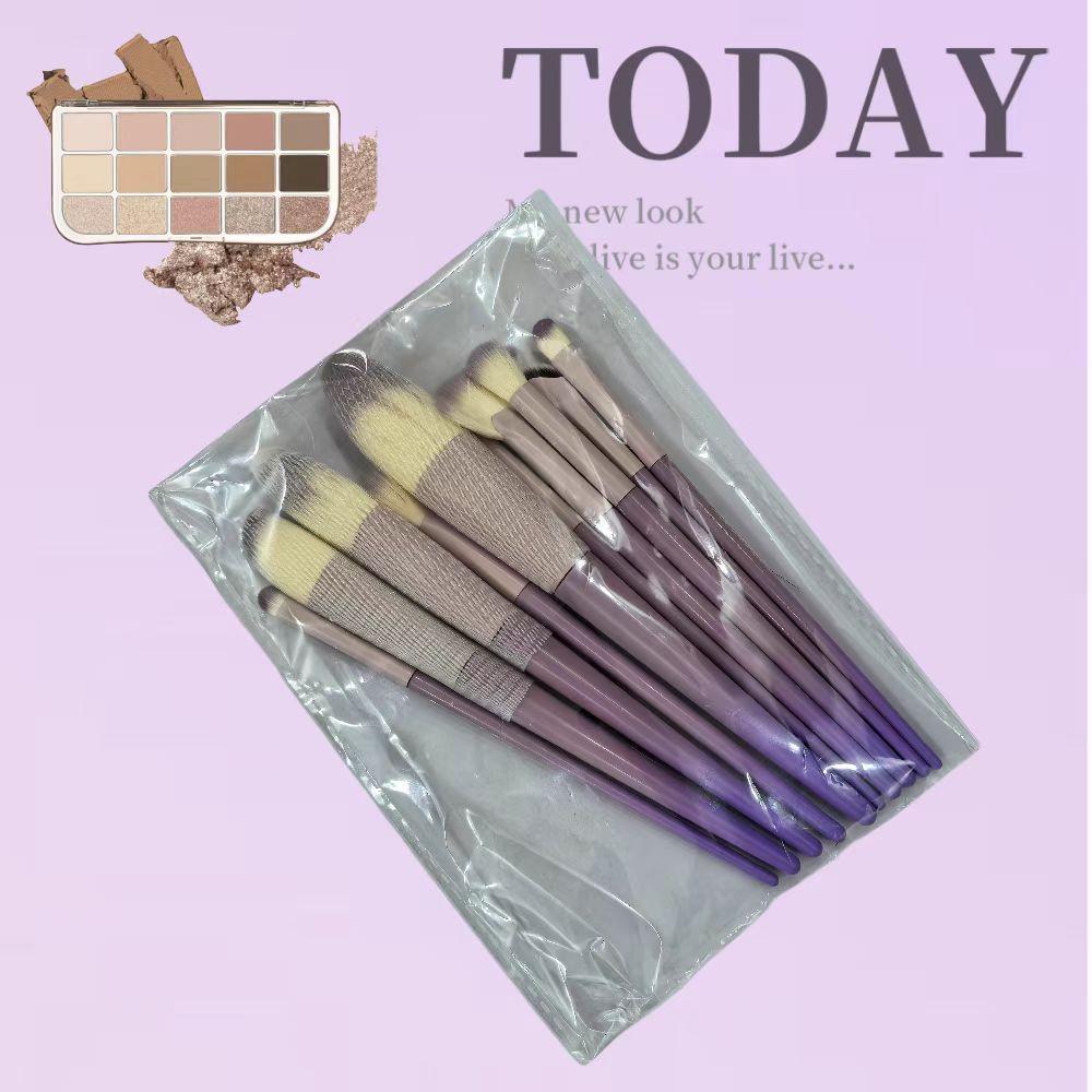 Xing Dai Zi 10-Piece Makeup Brush Set: Powder, Blush, Eyeshadow Brushes - Essential Beauty Tools.
