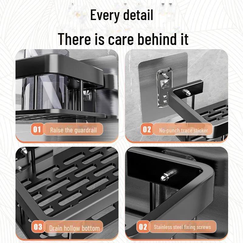 Wall-Mounted ABS Bathroom Storage Rack