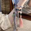 Handwoven Tassels Bracelet Adjustable Ropes Handchain Ethnic Style Beaded Wrist Chain Handmade Chinese Tibetan Jewelry