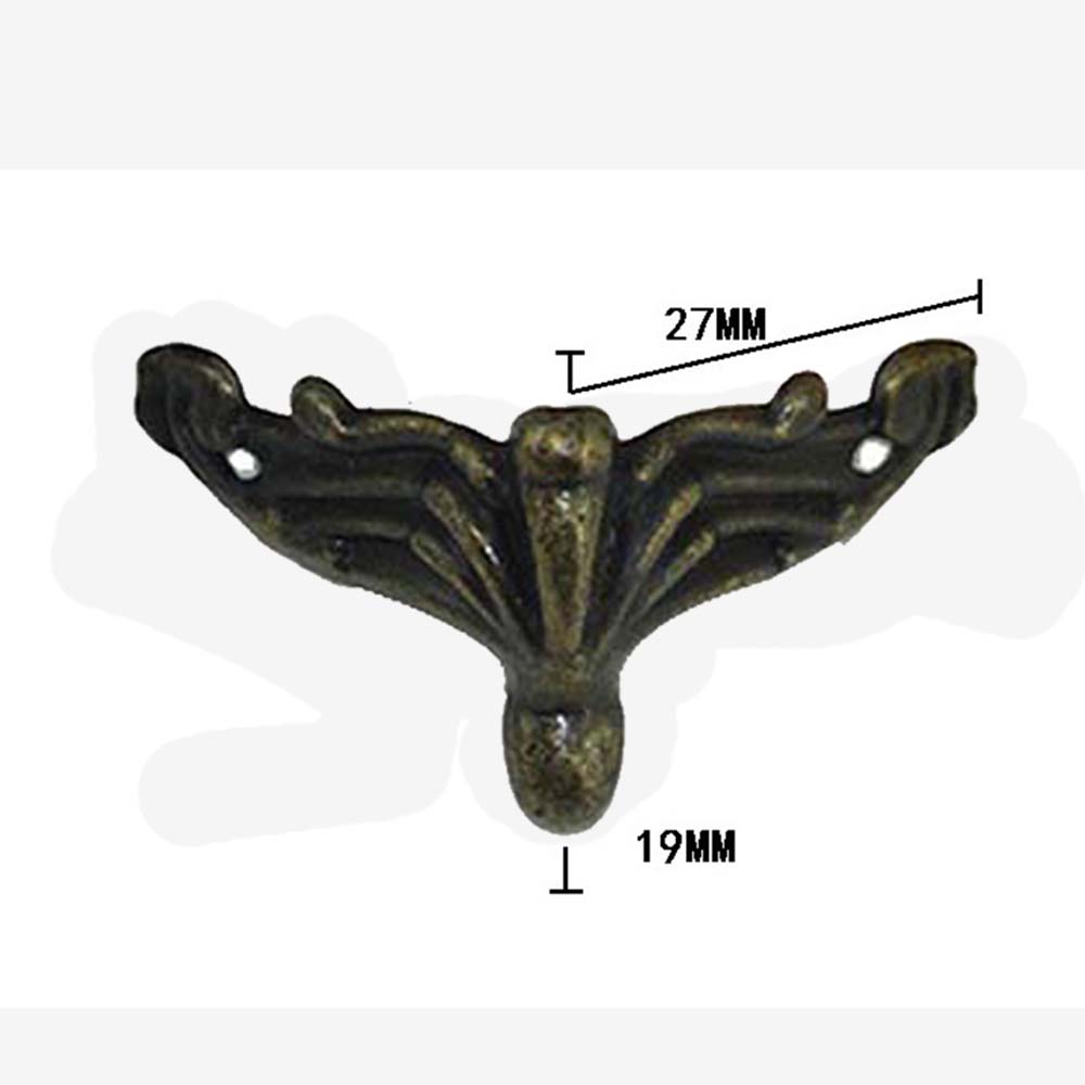 Golden Antique Hardware Protector Decorative Wood Case Feet Leg Corner Furniture Leg Corner Bracket