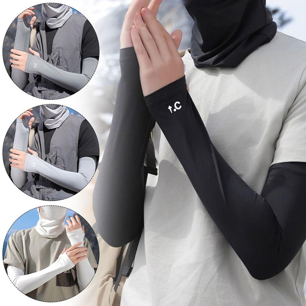UPF 50+ Sun Arm Sleeves Breathable Arm Covers Summer Ice Silk Arm Sleeves  Outdoor