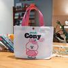 Canvas Tote Bag Cute Storage Bag Large Capacity Mini Handbags Portable Cartoon Print Lunch Bag