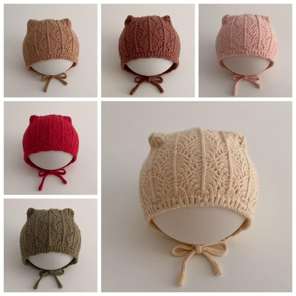 

Handmade Knitted Hats Crochet Baby Caps 2025 Cotton Hat червоний