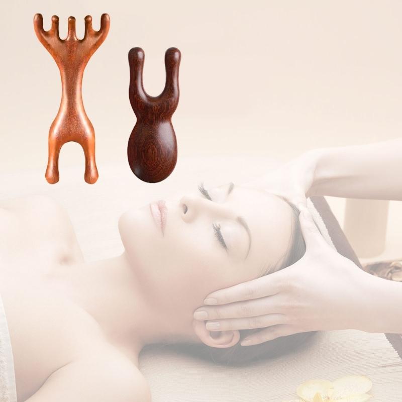 Handmade Sandwood Hair Comb And Face Massager Wide Tooth Comb For Scalp Health And Relaxation